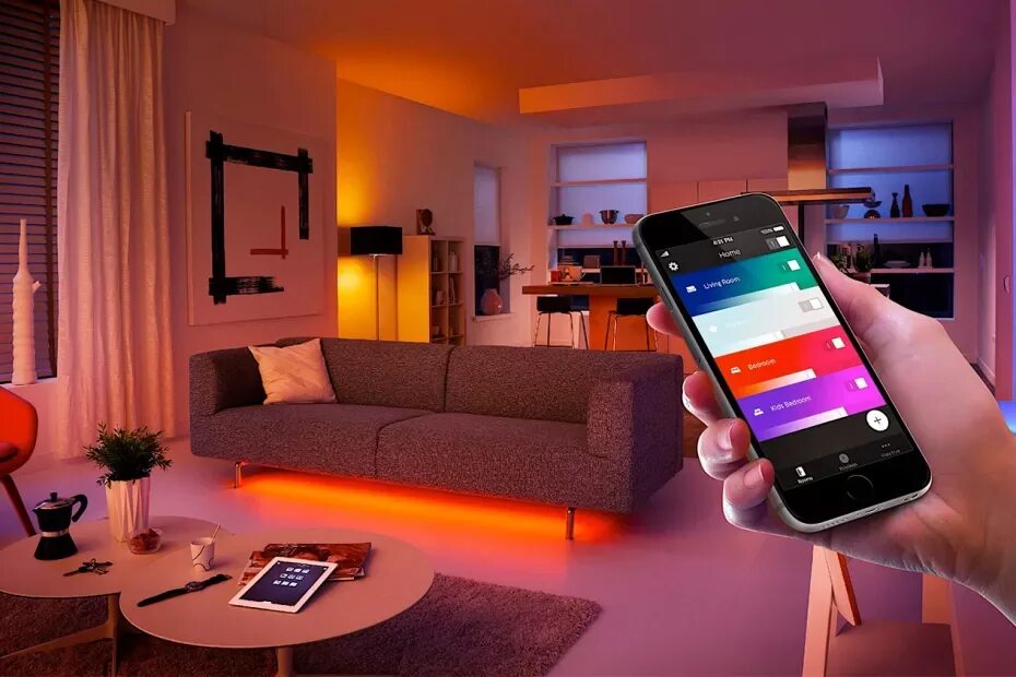 Умный дом филипс. Philips hue. умный дом интерьер. освещение умного дома. умный свет в своем доме.