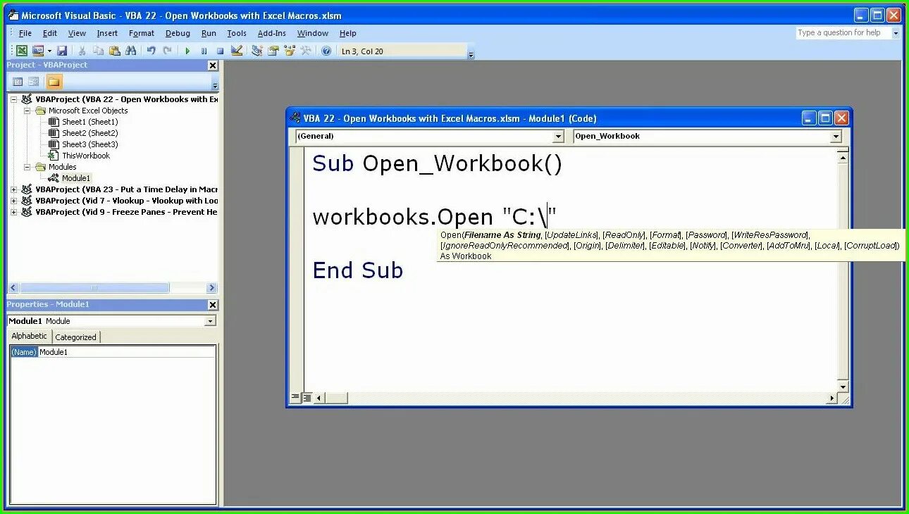 Vba открыть файл