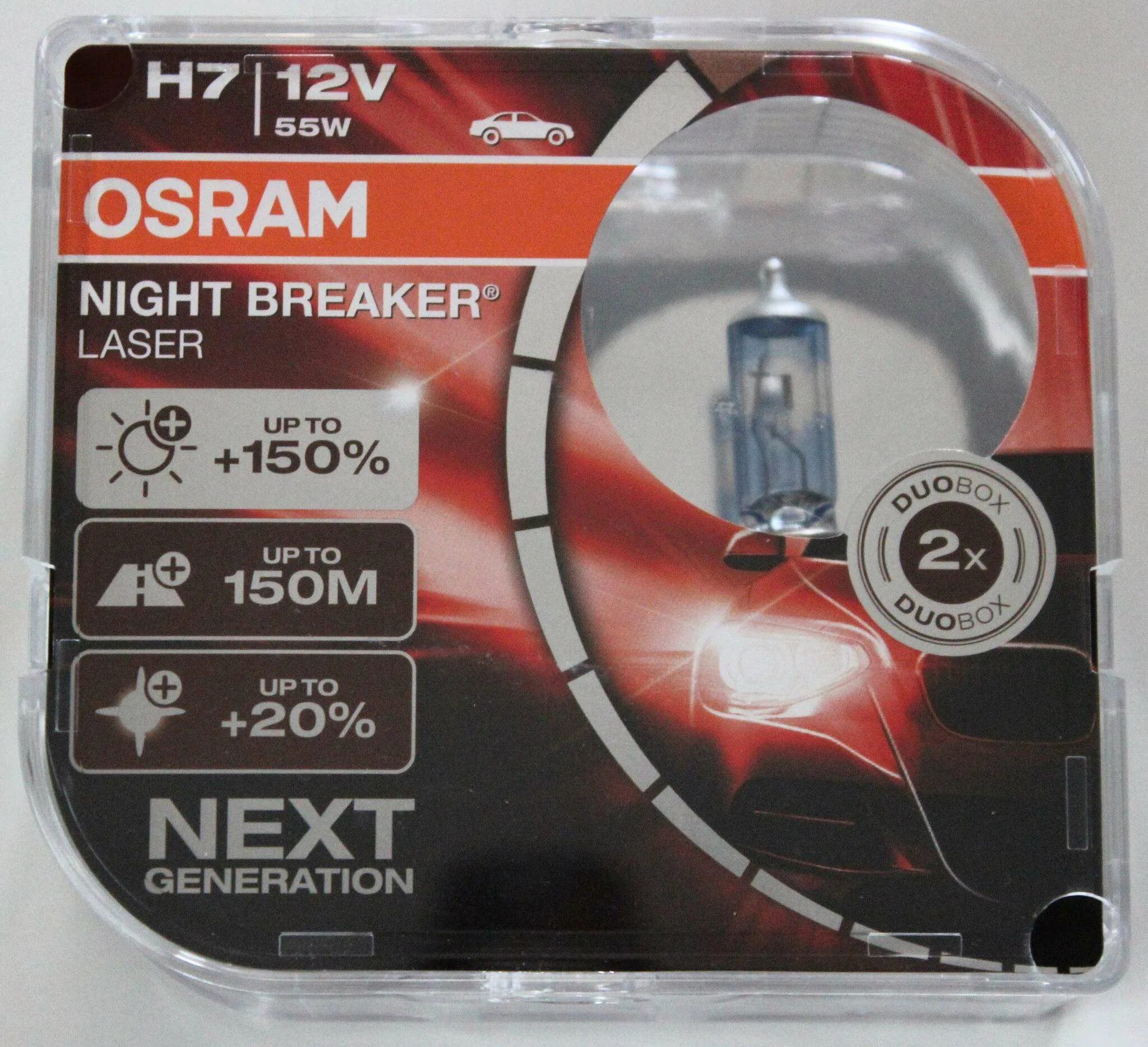 Osram Night Breaker Laser h7 64210nl-HCB 12v 55w 2 шт.. Автолампа Osram n7 Night Breaker Laser 64210nl. Лампа h7 Night Breaker Laser +150%. Лампа автомобильная галогенная Osram Night Breaker 64210nb200-HCB h7 12v 55w px26d 2 шт. +200%.