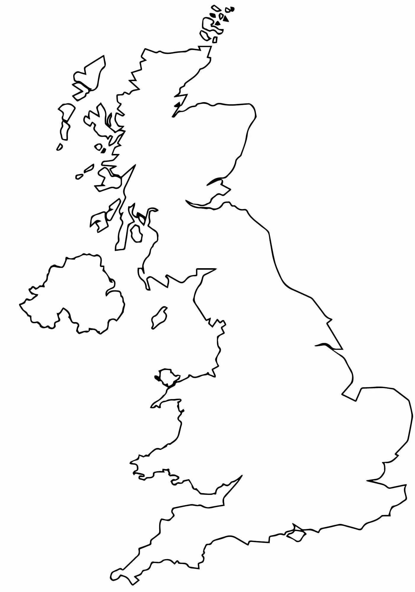 Карта Великобритании контур. Очертания Великобритании на карте. Карта Великобритании пустая. Контур острова Великобритания.