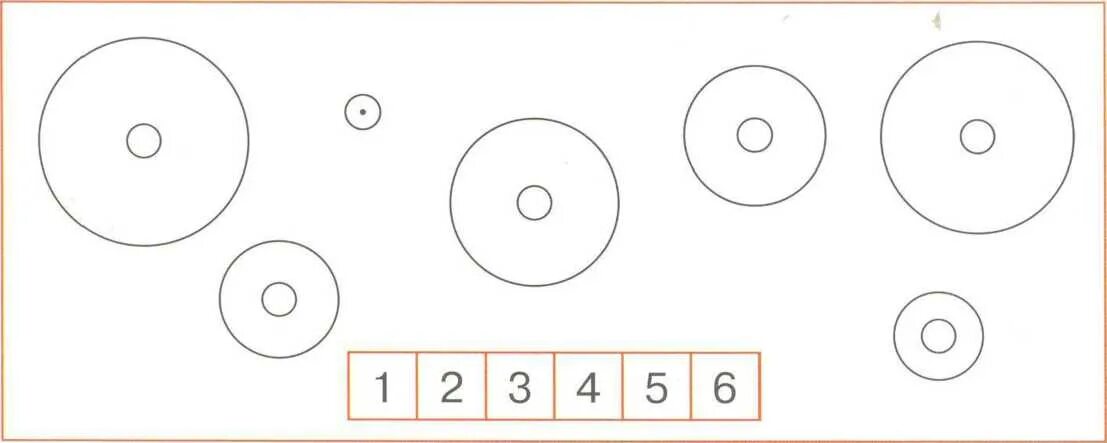 Тест 6 кругов. 6 Кругов на листе. 5 На 5 кружков соединить. Пять кругов на листе. Обведи кружок однозначные числа.