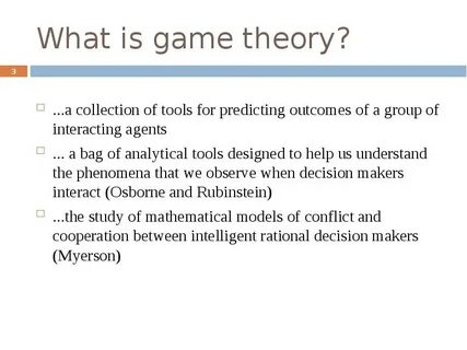 Decision making theory