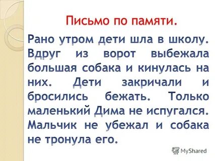 Придумайте и запишите небольшой текст