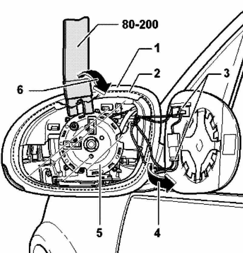 Разобрать пассат б6. Боковое зеркало Passat b6 схема. Детали зеркала наружного VW Golf 3. Привод для зеркала Passat b3.