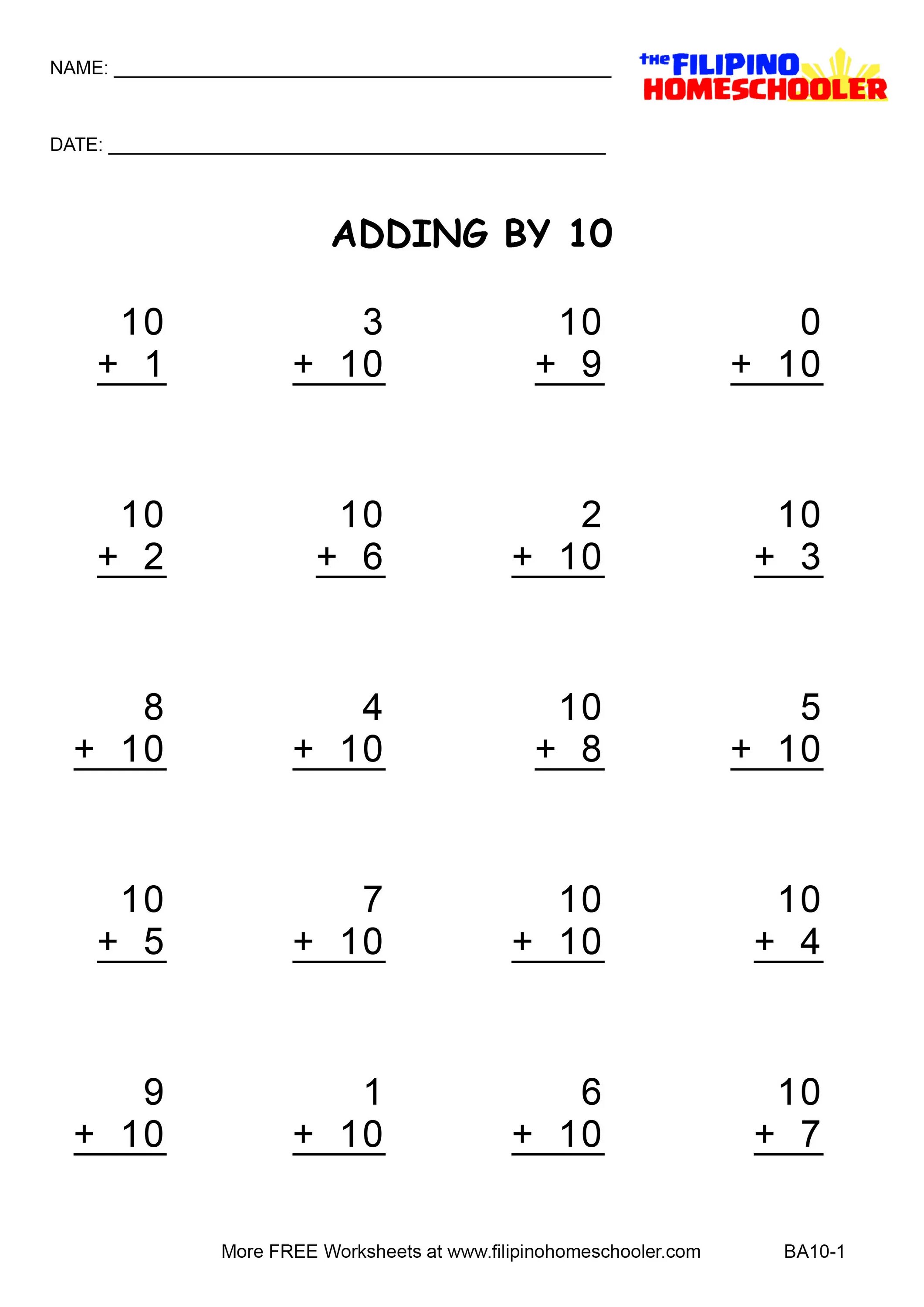 Adding. Adding 10. Addition to 10. Adding to 10. Addition 1-10.