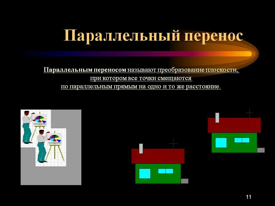 Параллельный перенос геометрия 9 класс презентация. Параллельный перенос. Параллельный перенос примеры. Примеры параллельного переноса в жизни. Движение параллельный перенос.