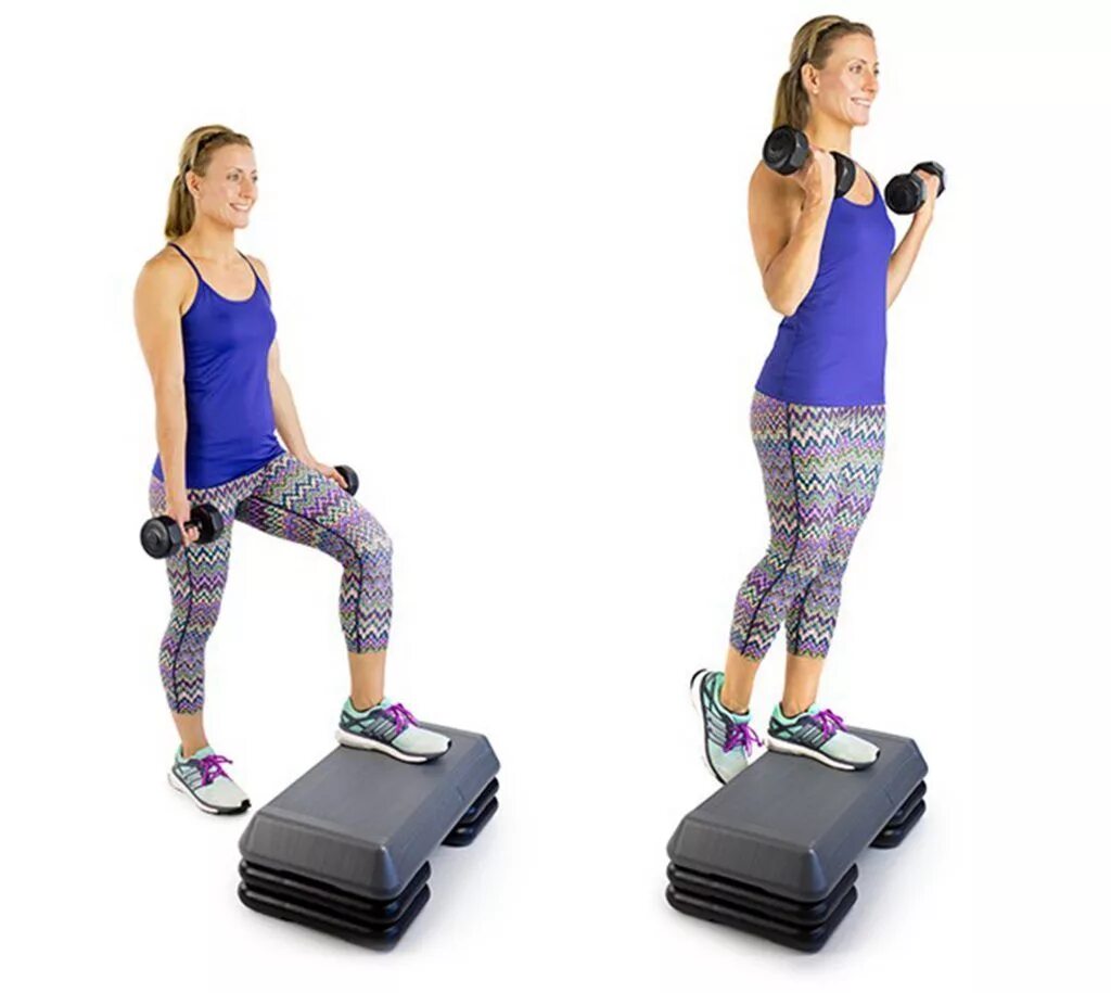 Step lower. Степ аэробика Step Curl. Степ-аэробика Step-Interval.. Степ платформа (степ, степ-дека). Упражнения на степ платформе.