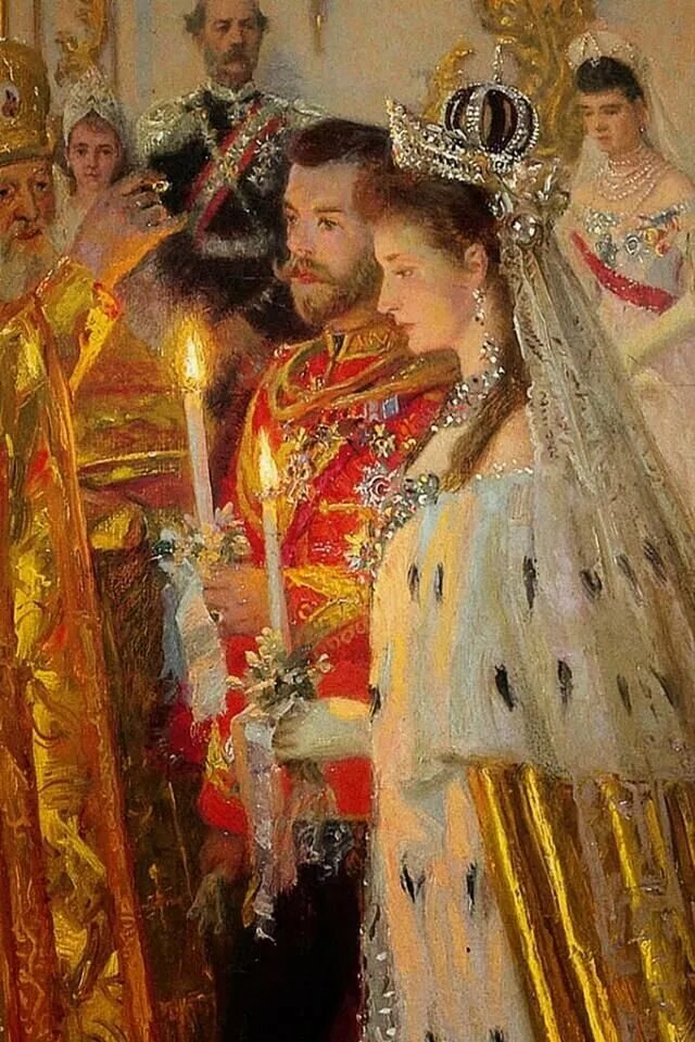 Царская свадьба. Венчание Николая 2. Венчание Николая 2 и Александры Федоровны.