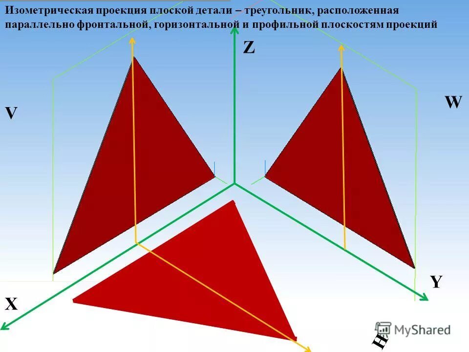 Изометрическая проекация треугольник. Треугольник в изометрической проекции. Построение треугольника в изометрической проекции. Треугольник в изометрической проекции. Фронтальная изометрическая проекция треугольника.