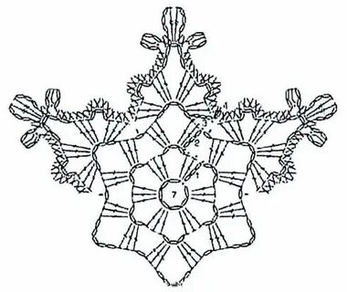 Красивые снежинки крючком схемы
