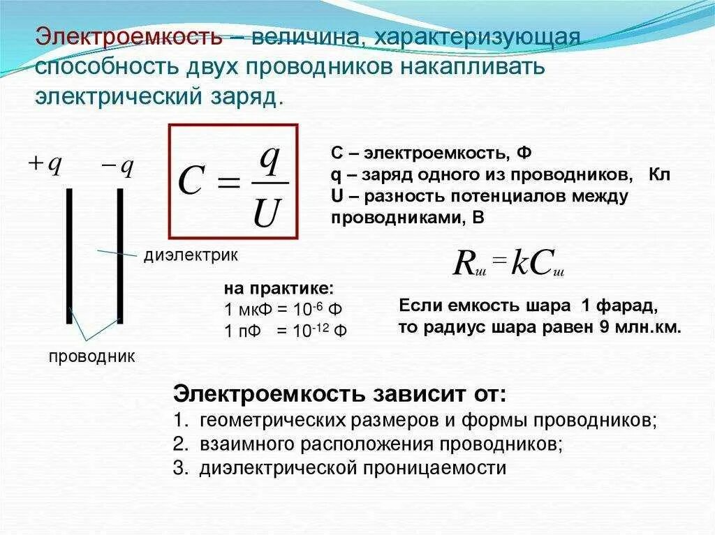 Физика 10 класс измерение электроемкости конденсатора. Электрическая ёмкость формула. электрическая ёмкость конденсатора. как найти емкость конденсатора формула. формула для расчета электроемкости конденсатора.