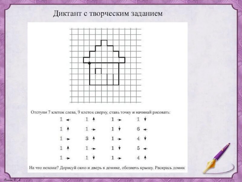 Математика в клетку подготовительной группе. Математический диктант для дошкольников домик. Графический диктант 1 класс. Рафический диктант1 касс. Графический диктант для дошкольников.