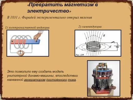 Открытие электромагнитной индукции позволило создать