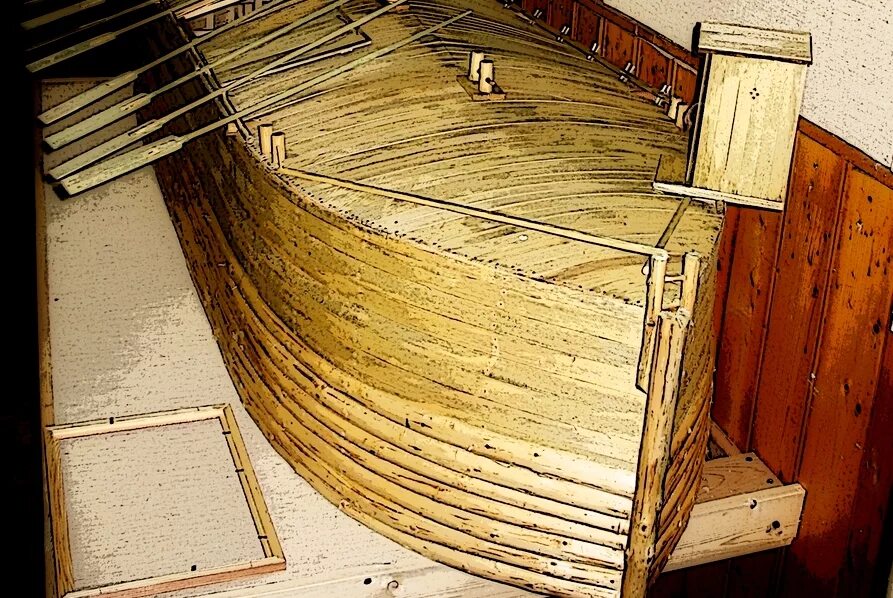 Барка кокора. Руслень на паруснике. Подосиновский краеведческий музей. Барка коломенка. Судомоделизм пушечные порты.