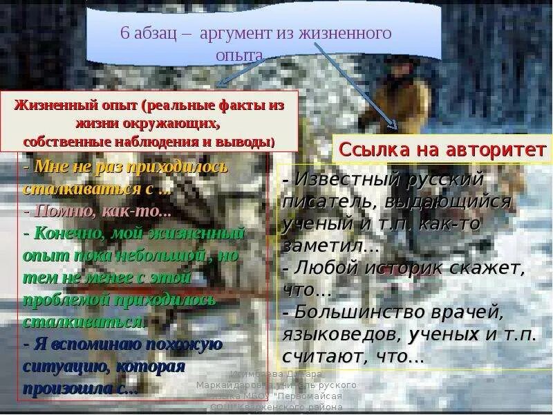Жизненные опыт пример из жизни Выбор жизненного пути аргументы из жизни