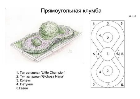 Цветники чертежи