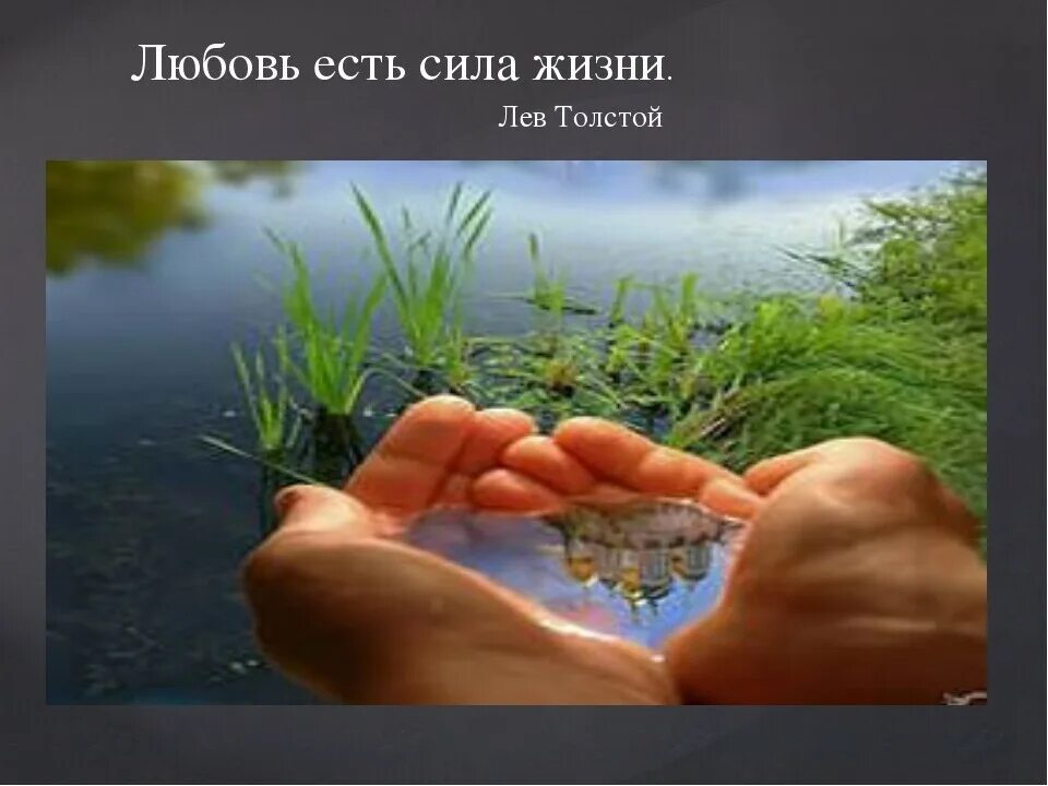 Любовь есть сила жизни