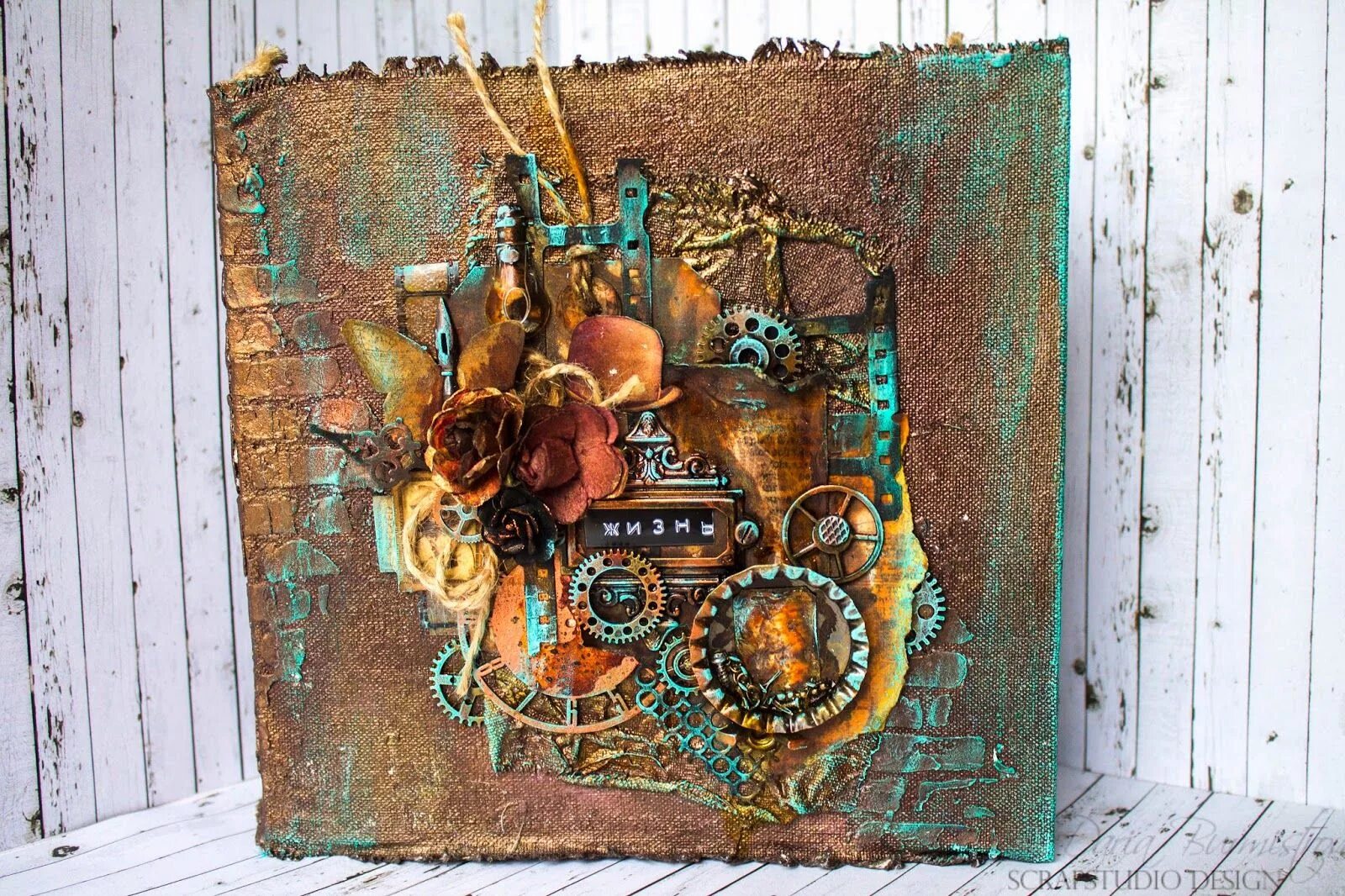 Асамбляж. Микс медиа арт стимпанк. Ассамбляж панно. Стимпанк рукоделие. Ассамбляж для детей.