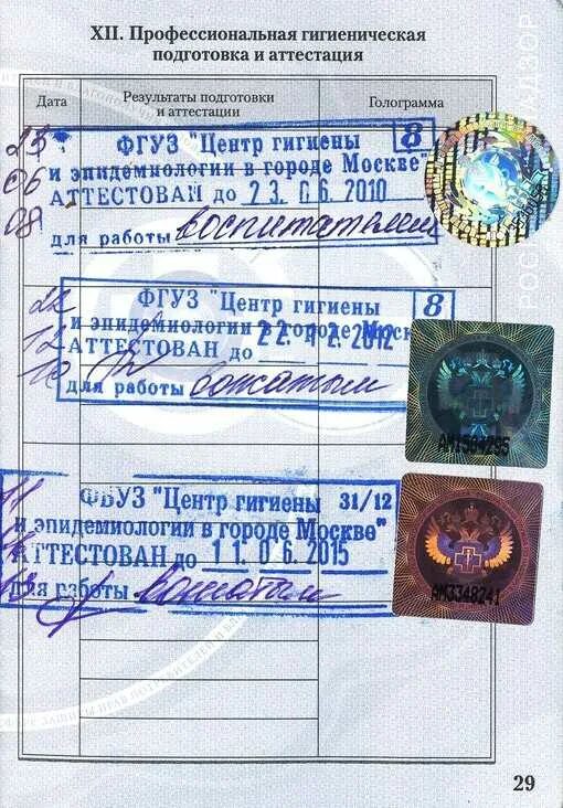 Пройти гигиеническое обучение и аттестацию