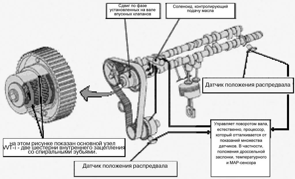 Датчик муфты VVT-I. Устройство и схема работа датчик положения распредвала автомобиля. Датчик фаз устройство и принцип работы. Датчик распредвала 4a ge.