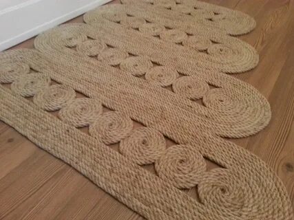 Вязание ковра из джута