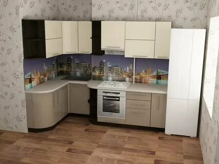 Угловая кухня ниша