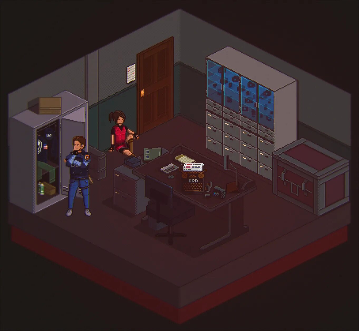 Resident evil 2 remake сохранения. Resident Evil 2. Пиксель арт Resident Evil 2. Resident Evil 2 ремейк комната. Резидент комната сохранения.