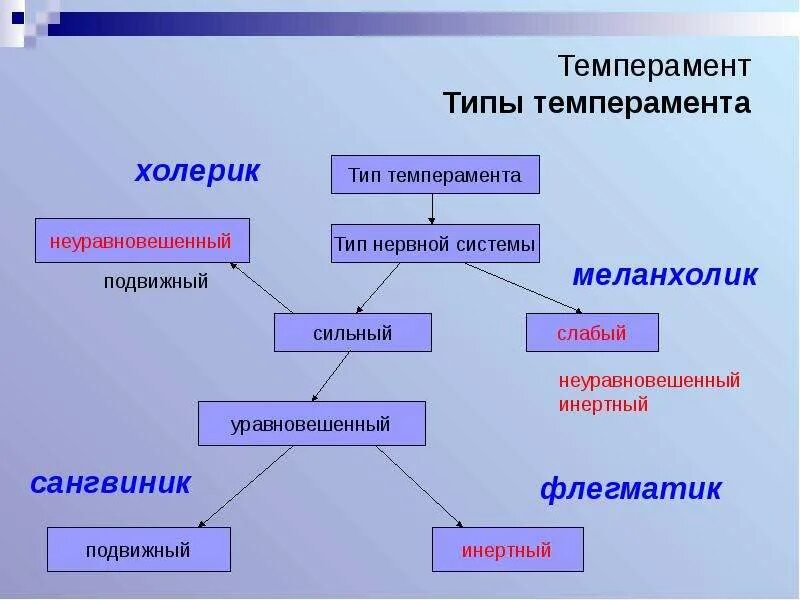 Сильному уравновешенному типу соответствует темперамент. Типы темперамента. неуравновешенный тип темперамента. сильный неуравновешенный тип темперамента. сильный уравновешенный подвижный тип темперамента.