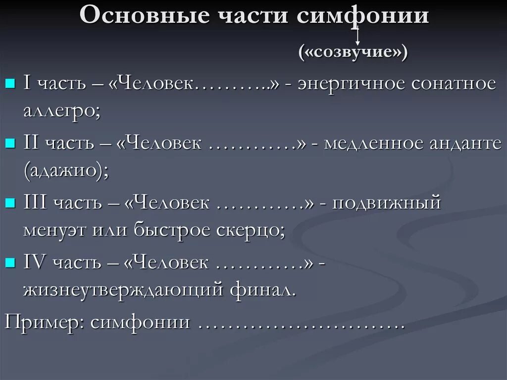 Части симфонического произведения. Название частей симфонии. Части классической симфонии. Название частей классической симфонии. Строение первой части симфонии.