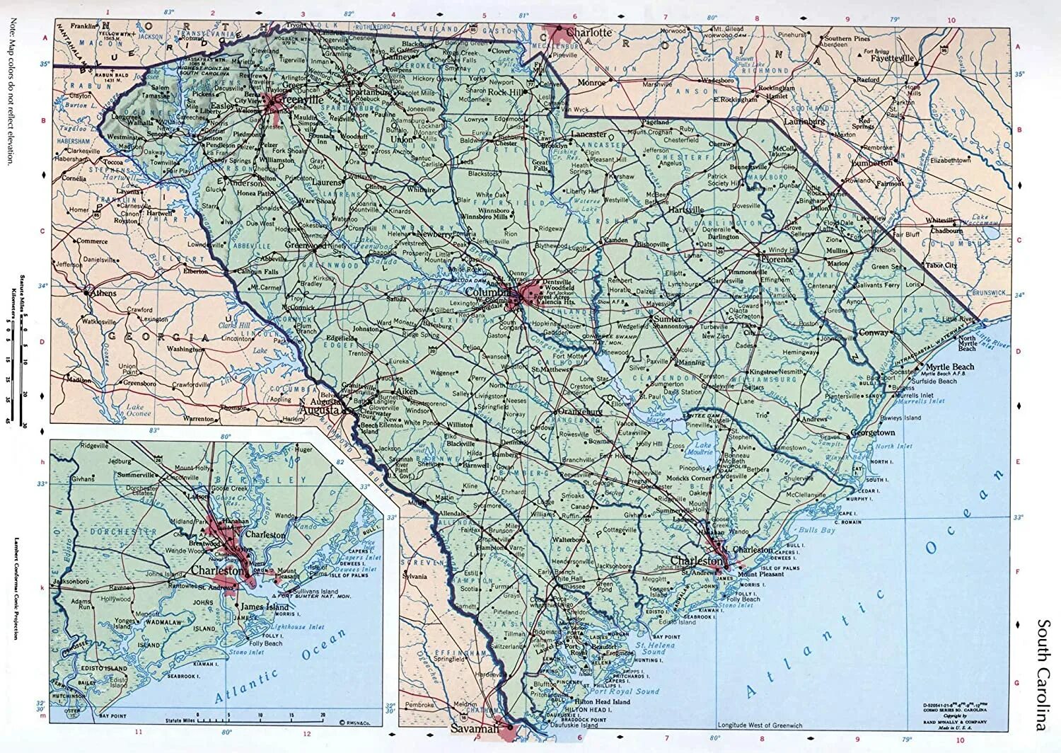 Подробная карта южной