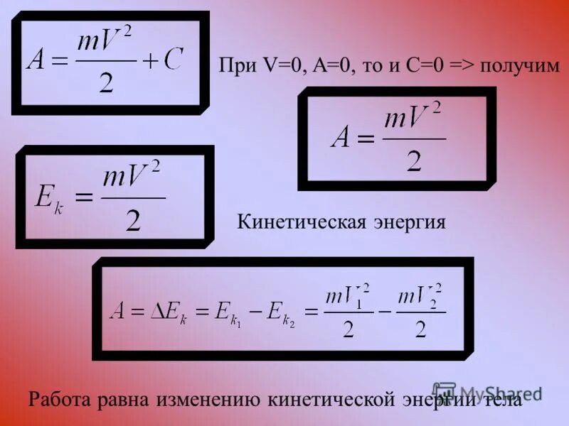 Кинетическая энергия через запирающее напряжение