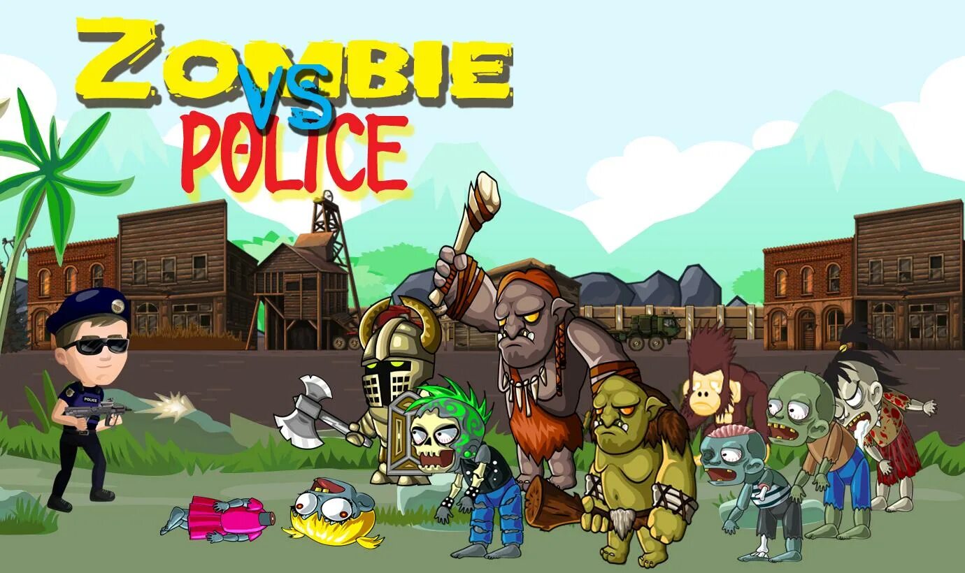 Игра полиция против зомби. Police vs Zombie.