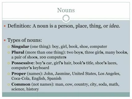 Define noun