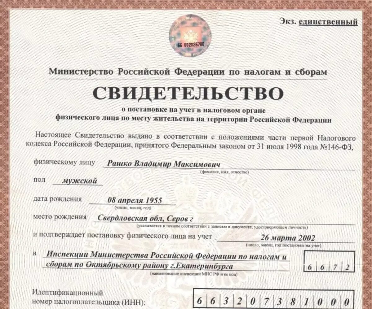 Как выглядит свидетельство ИНН и огрн в 2025 году Ваш консультант