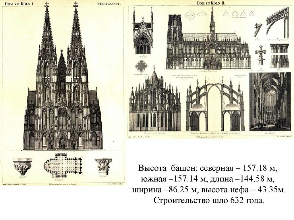 Чертежи кельнского собора