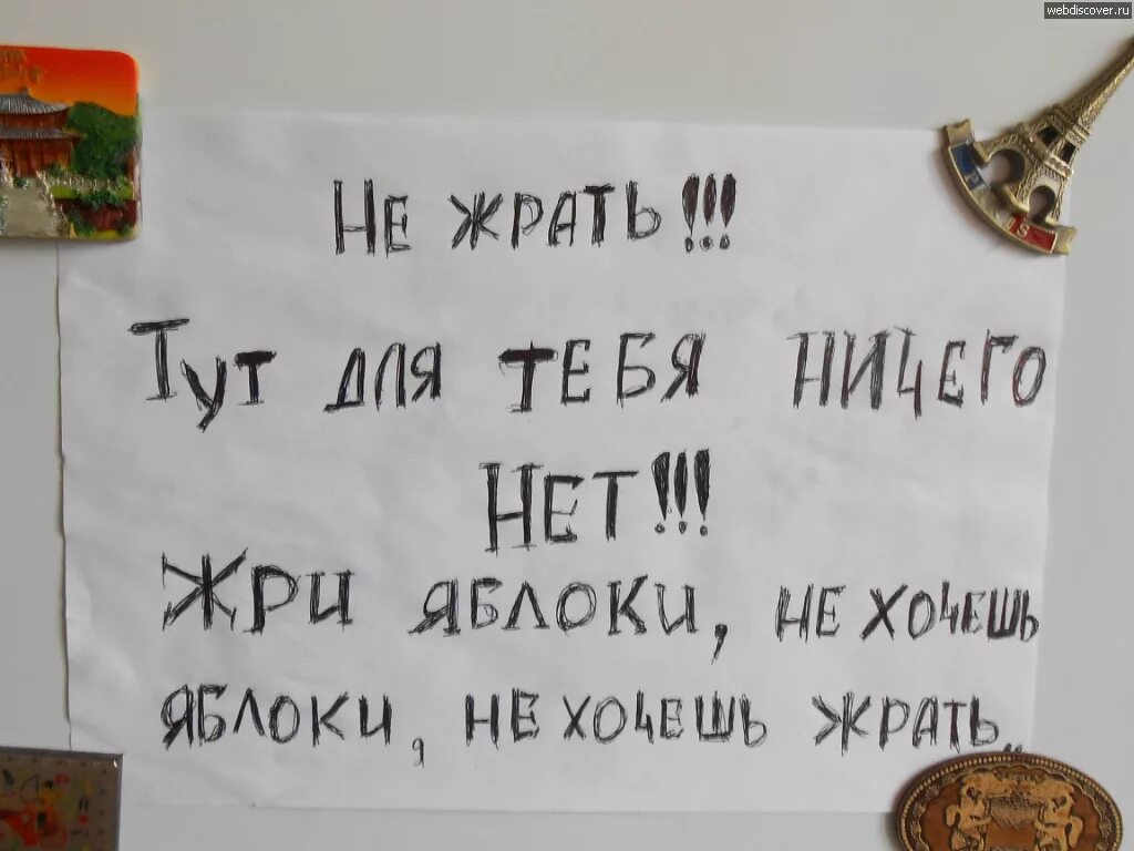 Жрать бери. Приколы про похудение. Табличка на холодильник не жрать. Жрать бери. Шутки про худеющих.