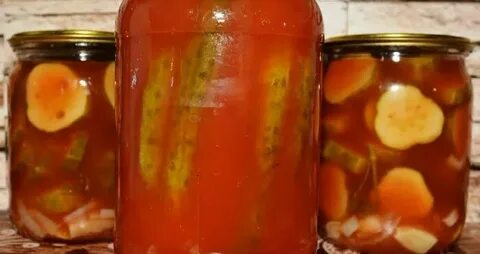 Огурцы резаные в томатном соке на зиму