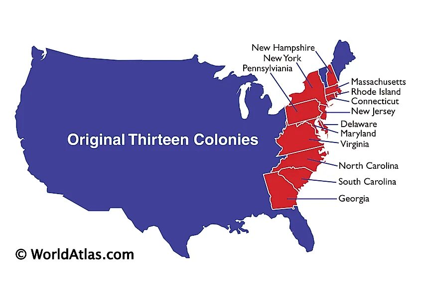 States formed. 13 Колоний Америки. 13 Колоний США на карте. Первые 13 колоний США. Первые 13 Штатов.