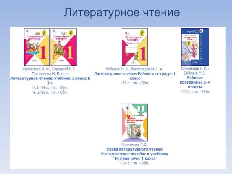 Школа россии 1 класс размеры