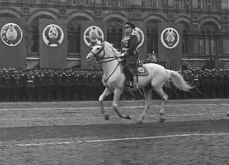 Картина г к жуков. Маршал Жуков 1945. Маршал Жуков на параде Победы 1945. Жуков на параде Победы 24 июня 1945 года.