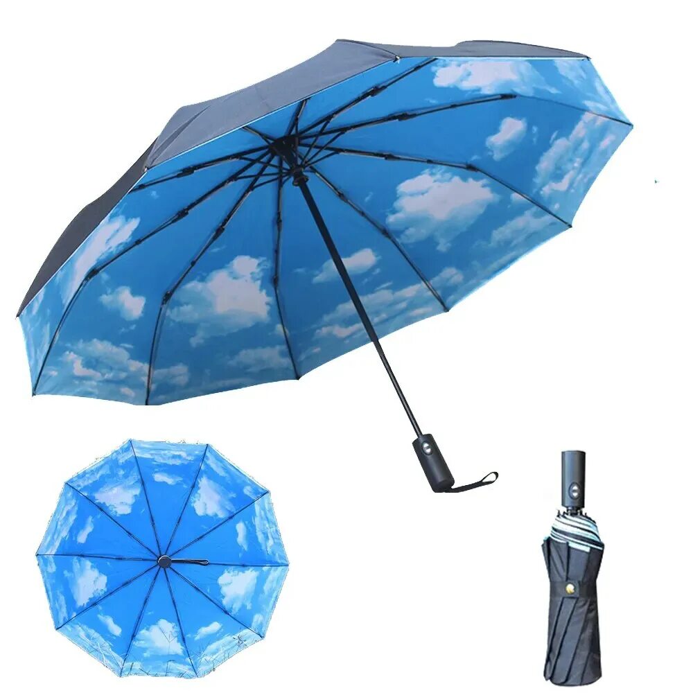 Зонтики 10. Зонт складной мужской автоматический. Зонт с ветрозащитой. Двойной зонтик. Зонтик противоветровой.