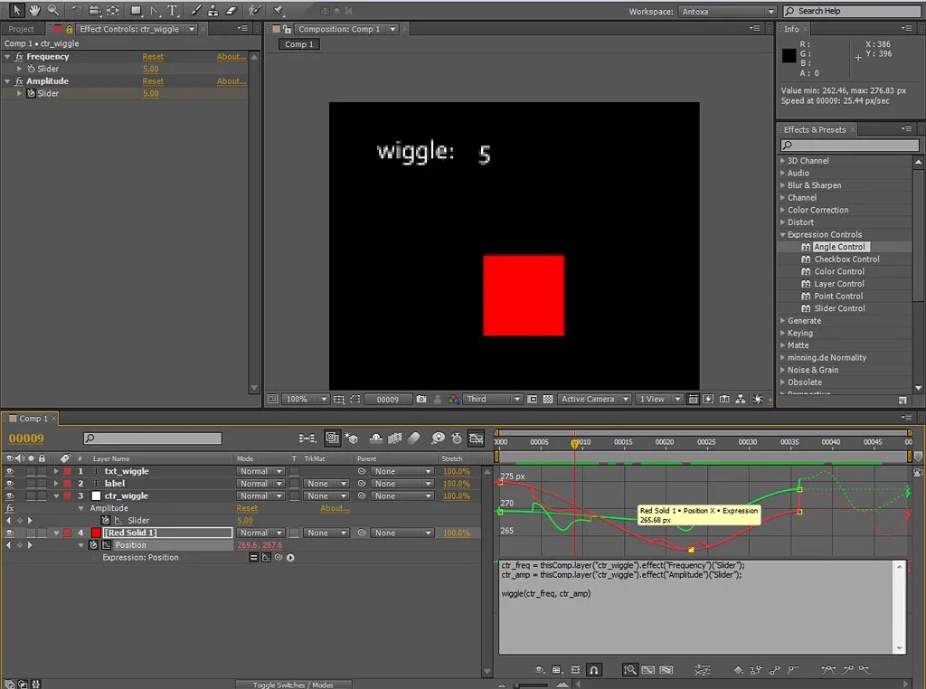 Expression controls. Expression controls