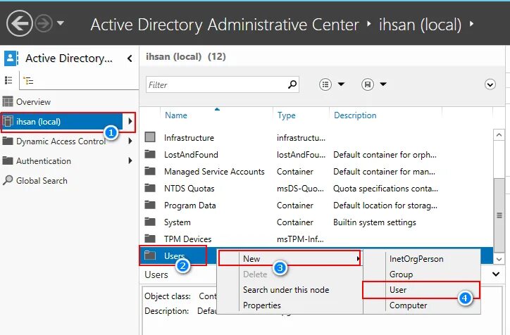 Admin directory. Active Directory Administrative Center. Ad администрирование. Ad администрирование WS 2012.