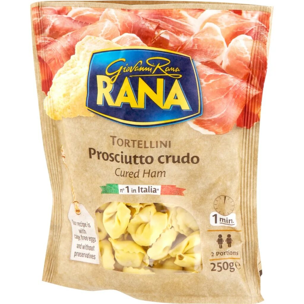 Итальянские бублики Тортеллини в красной упаковке. Tortellini "Rana" 250 g. Rana макаронные изделия Tortellini с ветчиной и сыром, 250 г. Тортеллини купить.