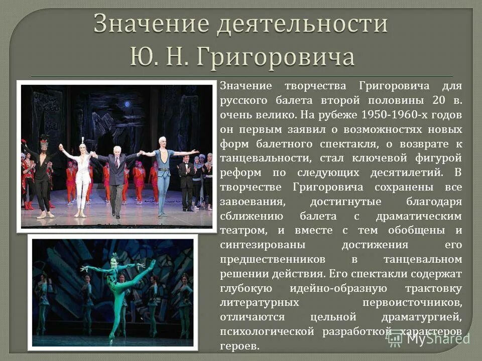 Балет и его составляющие. Жанры балета. ю н григорович балет. значение творчества для искусства. что такое балет кратко.