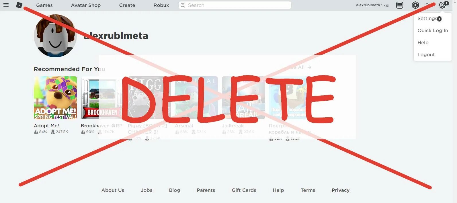 Удаление аккаунта РОБЛОКС. Аккаунт в РОБЛОКСЕ удалён. Аккаунт удален РОБЛОКС. Удалили аккаунт в РОБЛОКСЕ. Как выйти из роблокса на пк