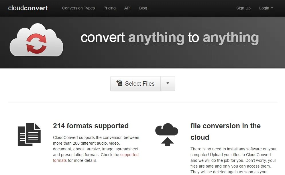 Files conversion
