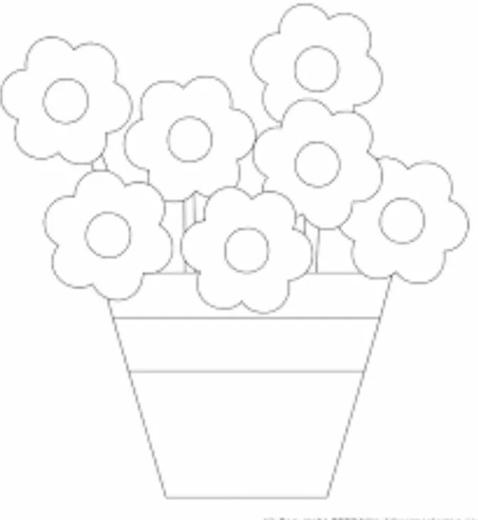Трафарет горшочка для цветов. Контур вазы для цветов. Трафарет горшочка для цветов. Ваза для аппликации. Трафарет ваза для цветов.