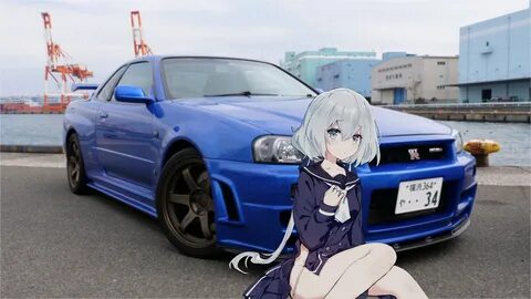 JDM Skyline R34 Anime Girls 5184x2920.