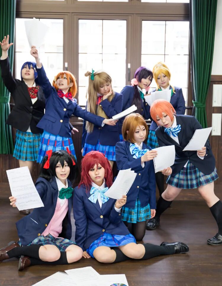 Косплей в школе. Школьник косплей. Косплей Love Live Школьная форма. Cosplay school